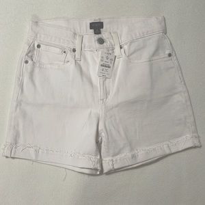 Brand new J.crew white denim shorts